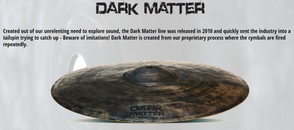 Dream Cymbal Dark Matter 16" Crash