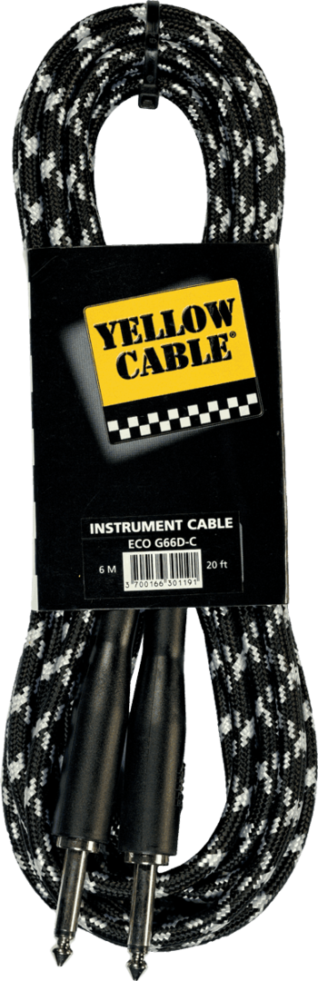 Yellow Cables, instrument cable tweed 6m