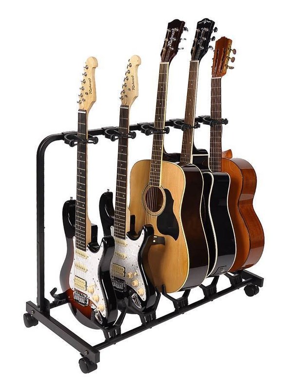 Universal guitarstand for 5 instruments