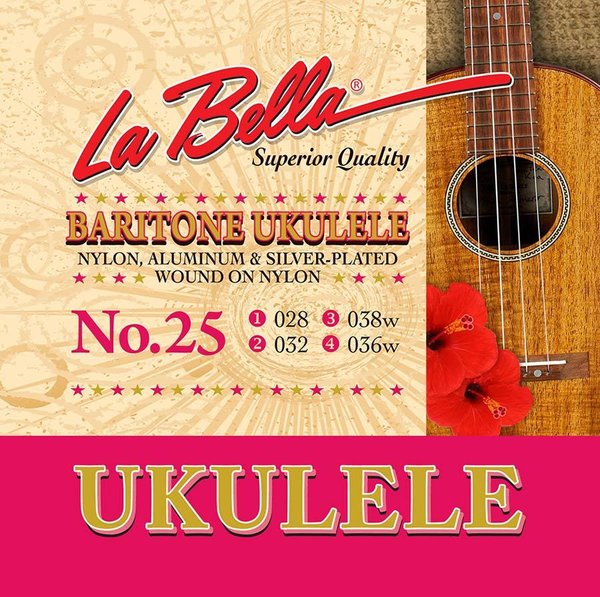La Bella Acoustic Folk string set baritone ukulele