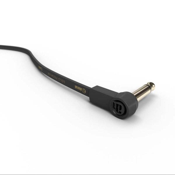 Flat Audio Cable, 6.3 mm Mono Gold Plug, 45cm