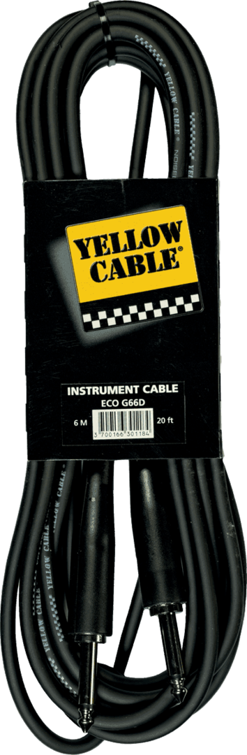 Instrument Cable - molded jack straight/straight, 6 m - Black
