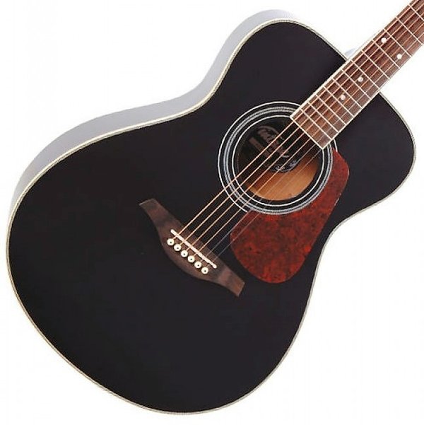 Vintage V300 Acoustic Folk Guitar ~ Black