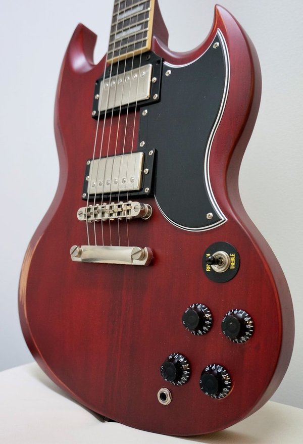 Vintage VS6 ICON Electric Guitar - Relic Cherry Red