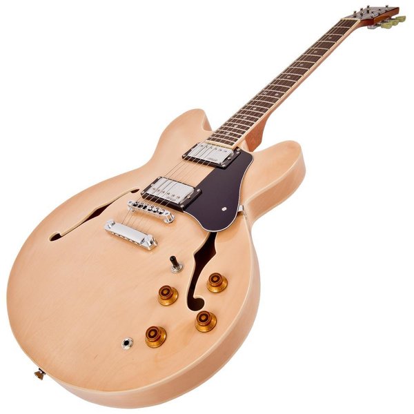 Vintage VSA500 Reissued Semi Acoustic Guitar ~ Natural Maple