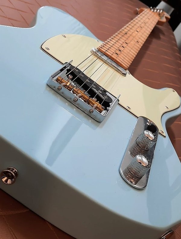 Vintage V75 ReIssued Electric Guitar ~ Laguna Blue