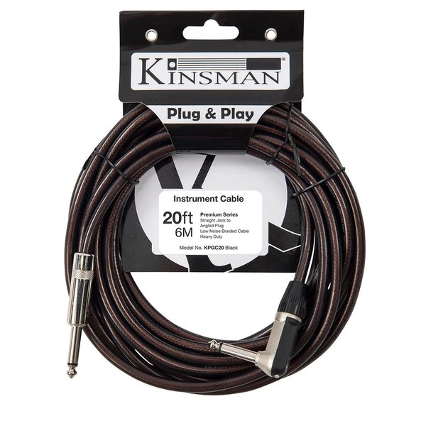 Kinsman Premium Instrument Cable - 6m. Angled / Straight